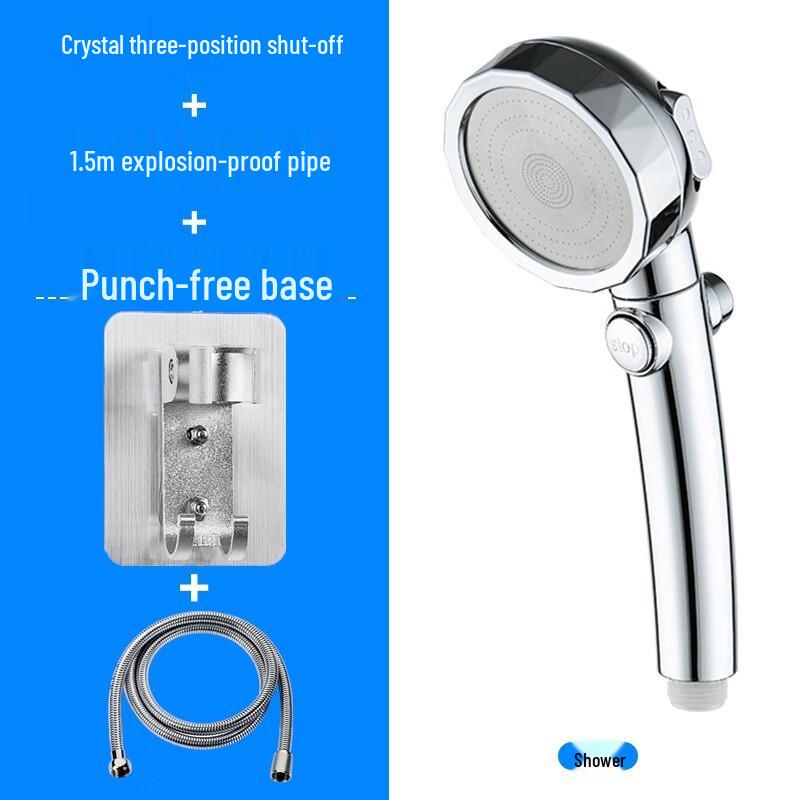 Shengbai 3-Mode Crystal Diamond Shower Head Set