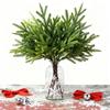 Artificial Pine Branches Realistic Norfolk Pine Stems Faux Greenery Foliage Pine Needle Twigs for DIY Christmas Wreaths Vase Indoor Outdoor Decor