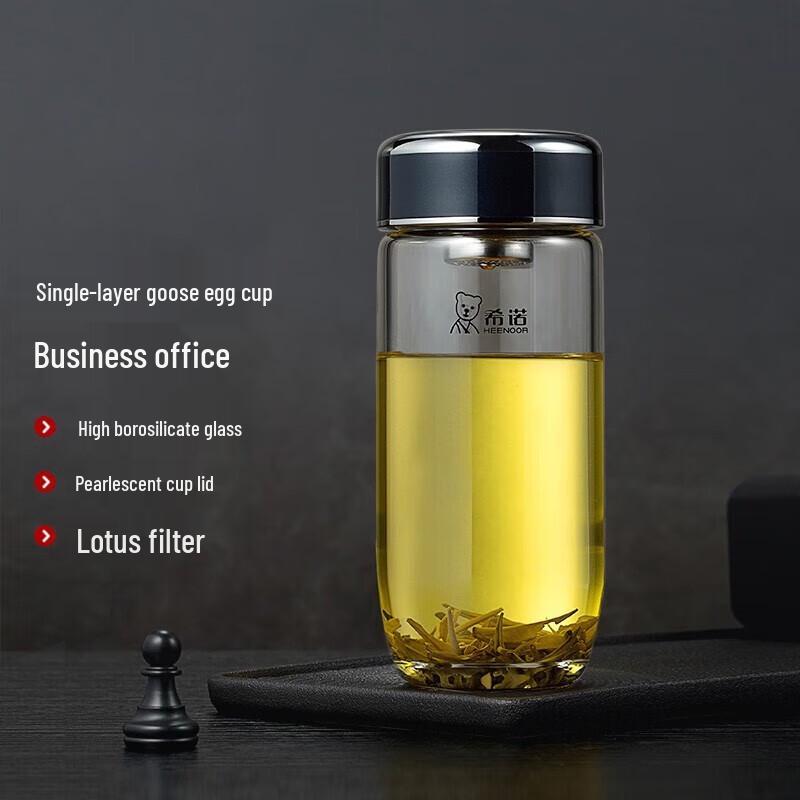 XINO Goose Egg Glass Bottle with Tea Infuser