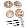 4PCS Angle Grinder Wood Carving Disc Set Carbon Steel Grinding Wheel Shaping Disc with 5 Rotating Burr Rasp for 4in 4 1