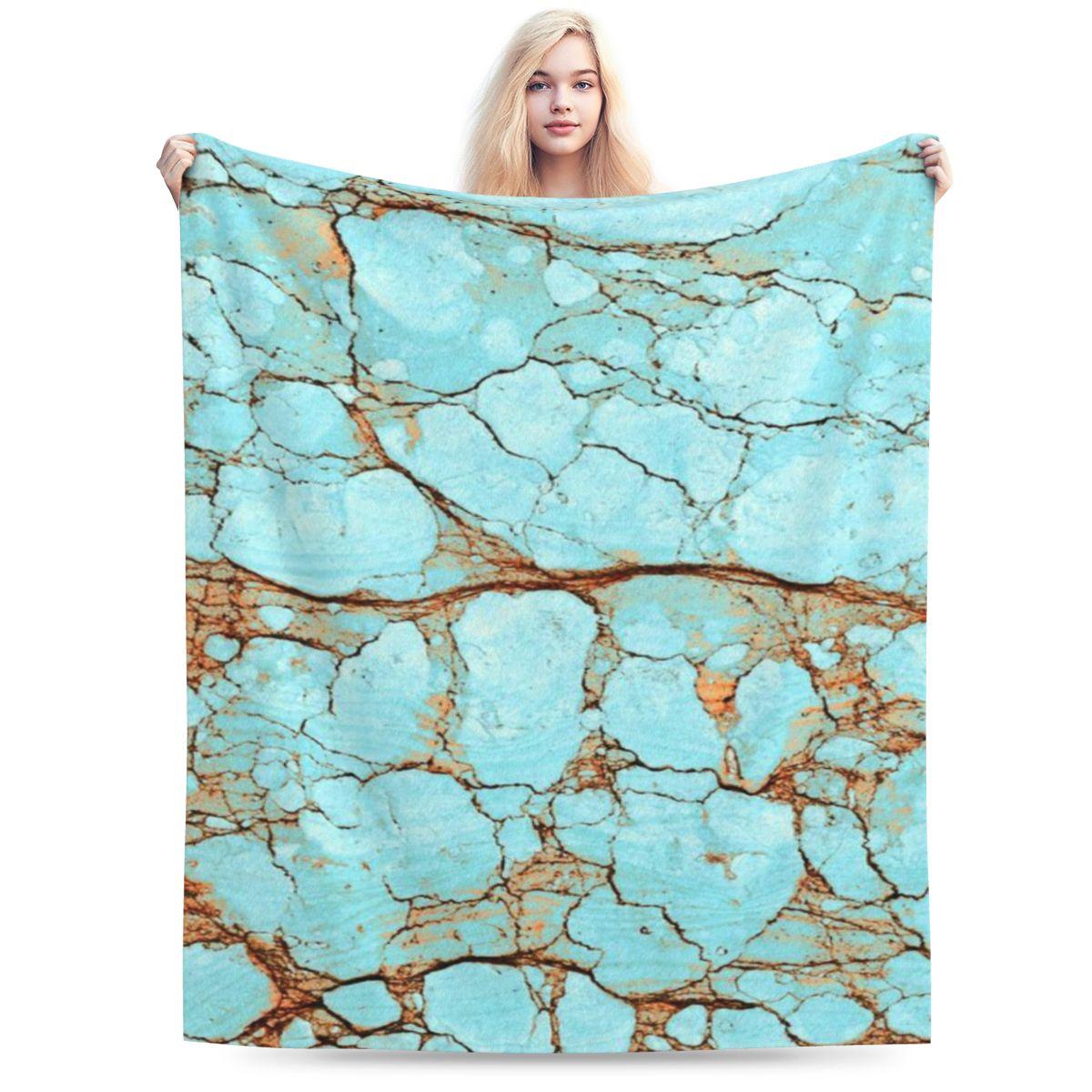 

Cracked Turquoise Rust Custom Soft Party An UltraSoft Micro Fleece Blanket 75x100cm 30x40in