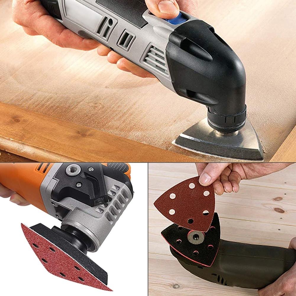 High Quality Abrasive Tools 20pcs Triangular Sanding Discs 90mm (6 Hole)