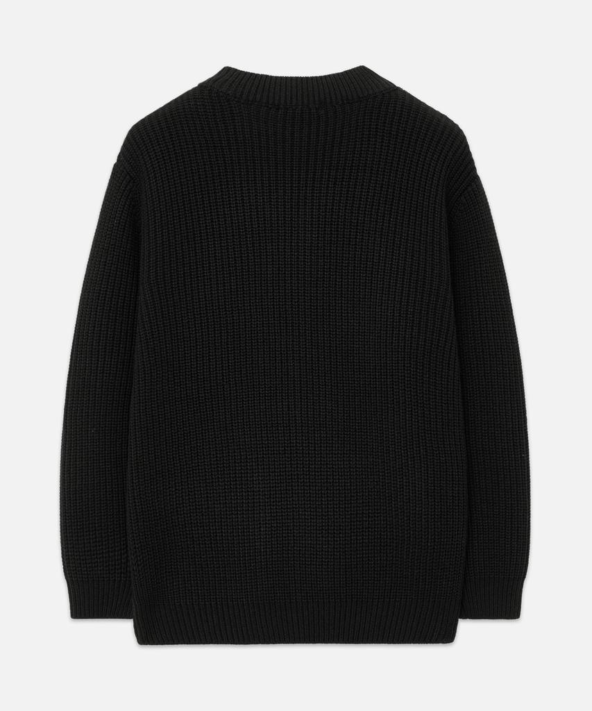 Draw Fit Oversized Bulky V-Neck Cardigan [Black]