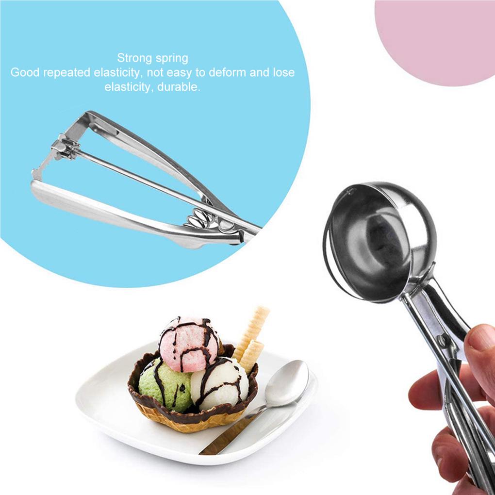 3Pcs Ice Cream Scoops Easy-Releasing Fruits Ball Maker Kitchen Tools Yogurt Watermelon Jelly Cookie Accessories