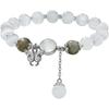 Ladies' Crystal Bracelet, Cat's Eye Stone Bracelet, Gray Moonstone, Labrador Butterfly Charm Bracelet, Jewelry
