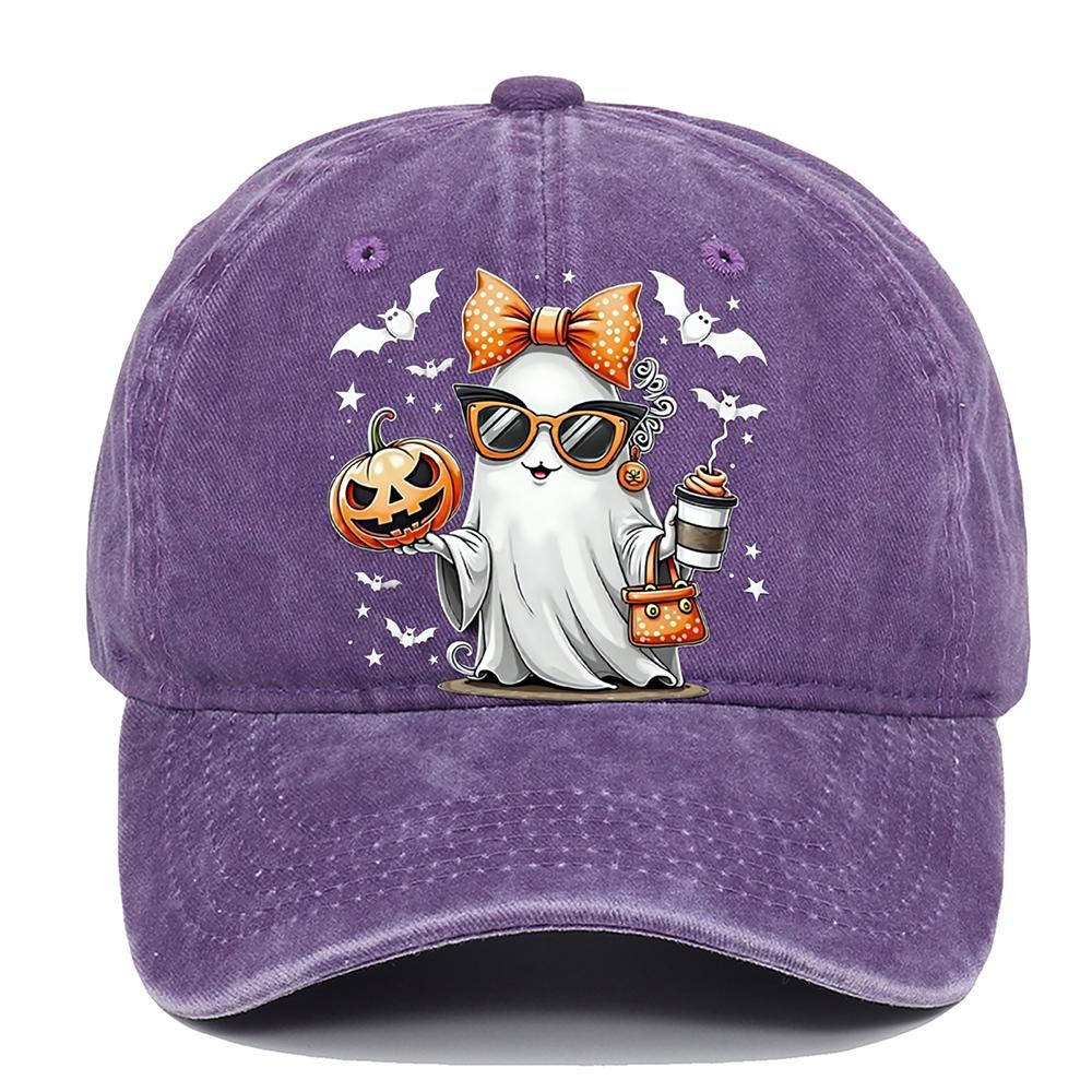 Bat Ghost Printed Baseball Hat for Men and Women Outdoor Sports Sunscreen Hat Halloween Festival Party Decoration Hat