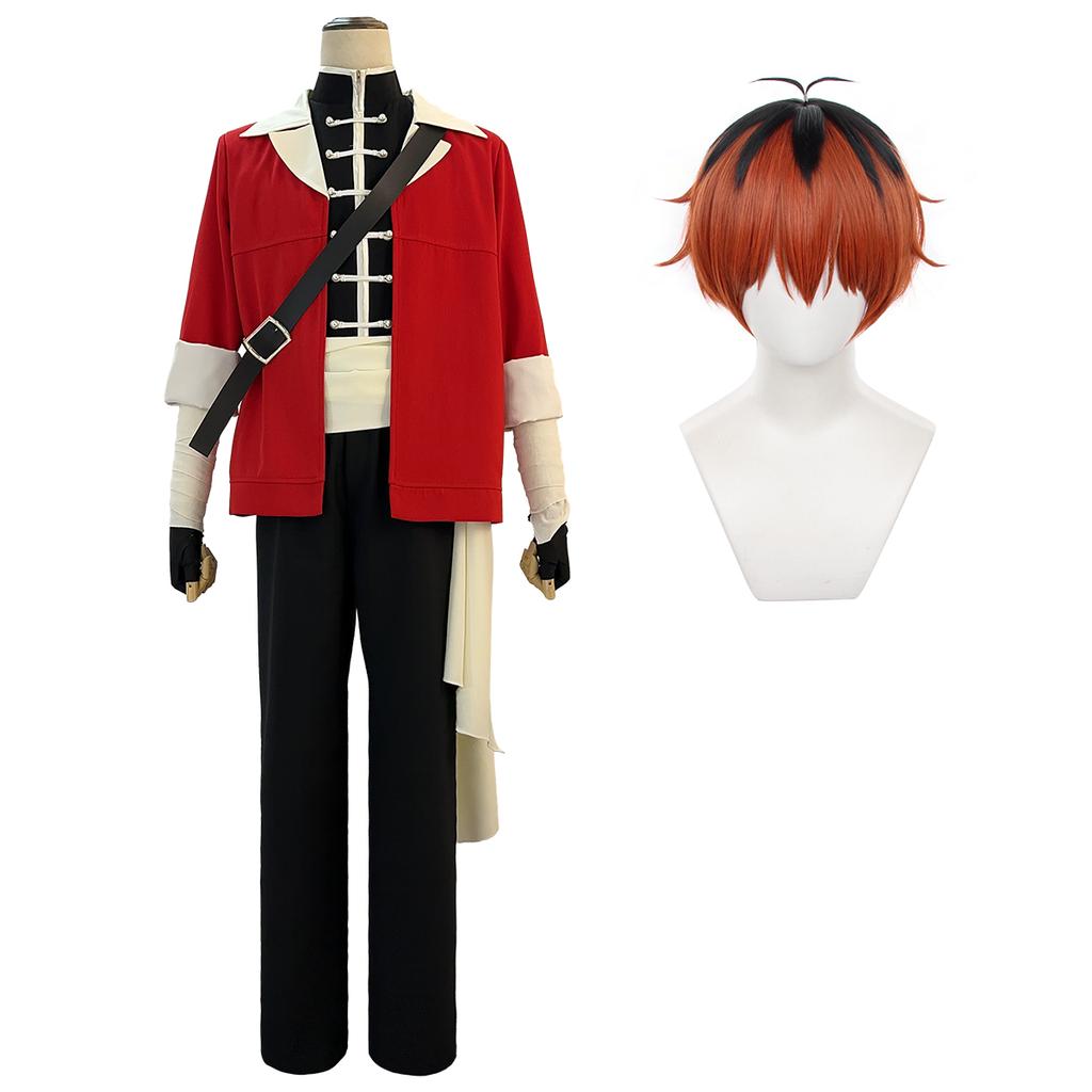 HOLOUN Frieren Beyond Journey's End Anime Stark Cosplay Costume Wig Jacket Sleeveless Vest Pants Christmas Gift