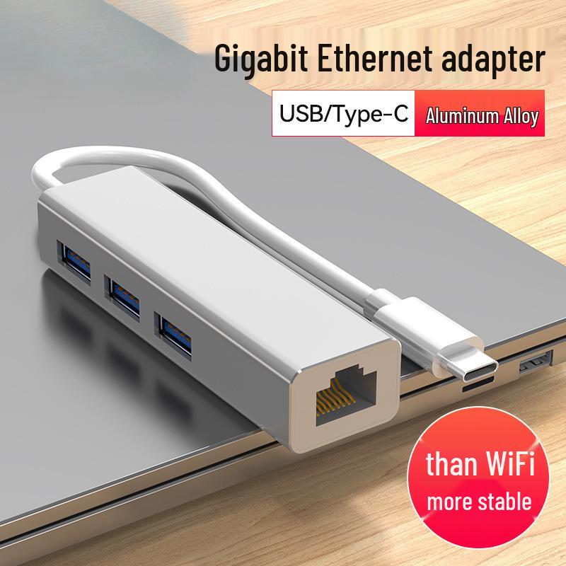 Type-C to Ethernet Adapter: USB to RJ45 Gigabit Network Card