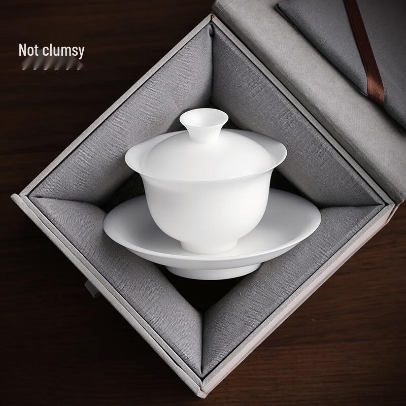 Buzhuo Ceramic Sancai Gaiwan Tea Cups