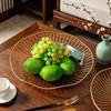 Household Fruit Plate Thickened Iron Fruit Bowl with Large-Capacity Draining Design for Kitchen Counter Anti-Rust Snack and Fruit Holder Tray Home