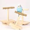 Wooden Bird Perches Stand Parrots Swing Toy with NonSlip Rubber Sticker for Budgies and Cockatiels