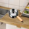 Mestolo per Zuppa Multiuso Manico in Legno Cucchiaio per Acqua Piccola Casseruola Paletta per Acqua per Annaffiare i Fiori
