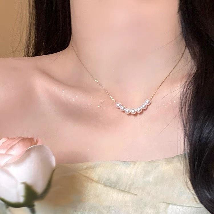 Elegant Gold Beaded Necklace for Women - 2024 Clavicle Chain, Luxury Neck Accessory