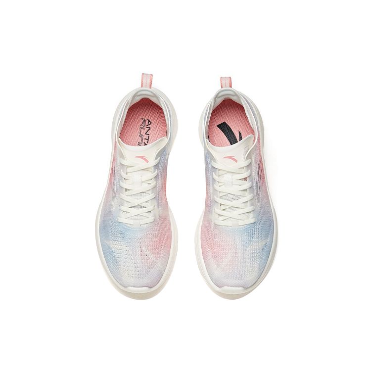 Anta Hydrogen Run 3 Low Top Running Shoes Women Sneakers White Pink Blue 122235540S-3