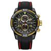 Watch Men'S, Multifunctional Chronograph Calendar Sports Chronograph Men'S Watch Silicone Quartz Watch 2045