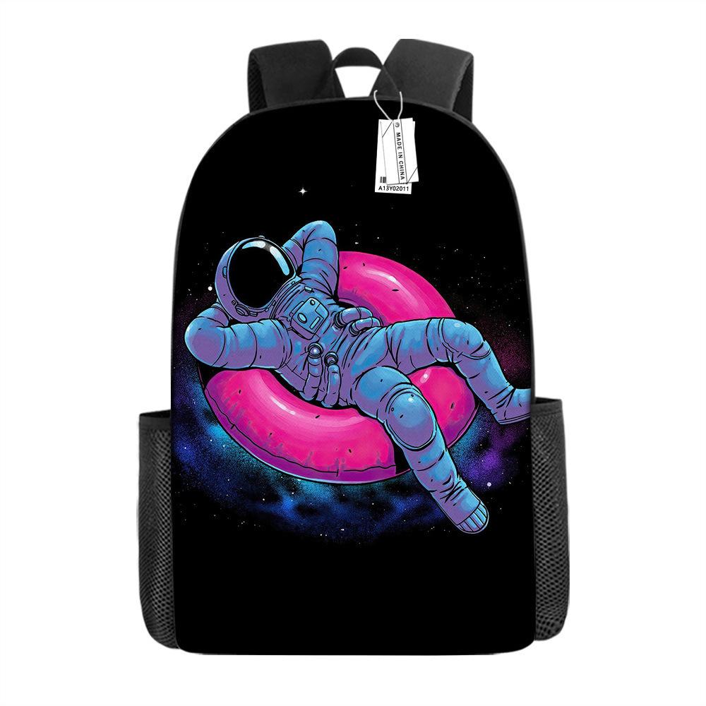 Astronaut Backpack Primary And Secondary School School Bag Grade 1-6 Backpack Creative Printed Backpack