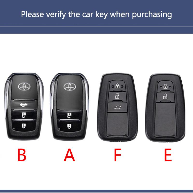 Car Key Case Cover Shell For Toyota C-HR Prius RAV 4 Camry Corolla Land Cruiser 200 Prado Crown TLK 200 Yaris Cross Hilux Innova WH8