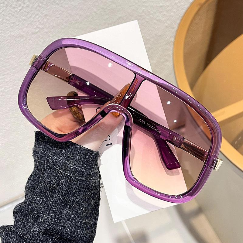Large Frame Integrated Wind Fashion Sunglasses, High-End Casual Men'S And Women'S Windproof Sunglasses