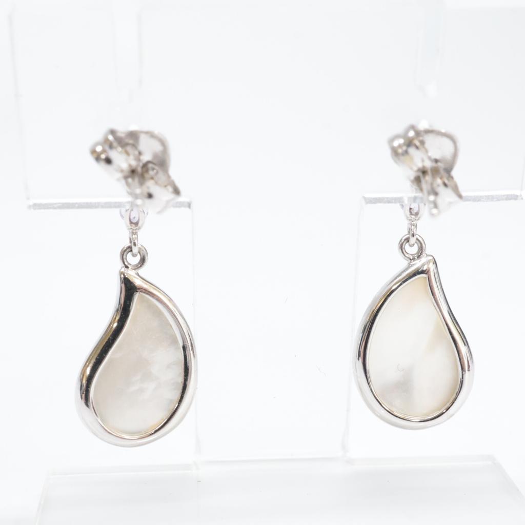 STAR JEWELRY [Beautiful Condition] K10 SUNSET COLORS Drop Motif earring White goldUsed