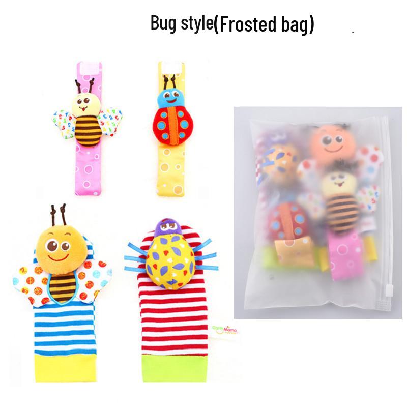 Set di sonagli da polso e caviglia per animali del bosco - Giocattoli a campanella educativi multi-stile