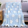Smiley Stars Lightweight Microfiber Soft Christmas Fleece Blanket Warm Cozy Throw for Bed Sofa Office Travel All Season