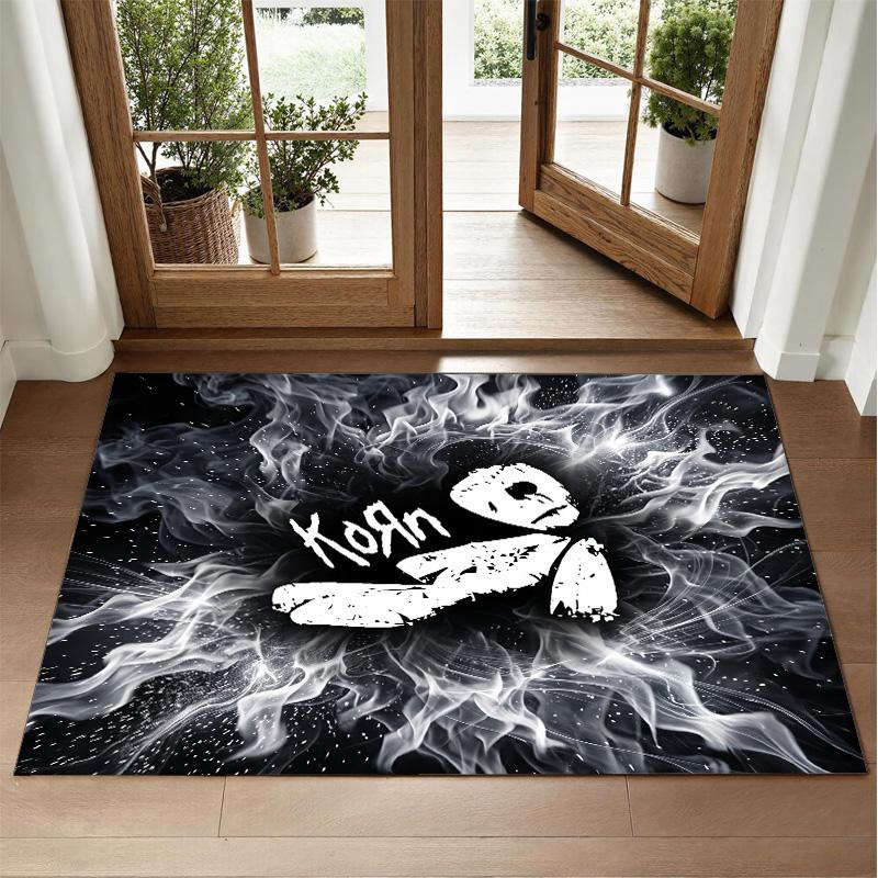 Korn Design Crystal Velvet Rug Soft Decorative Mat for Bedroom Entrance