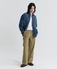 MAGOODGAN Serin 4611 Pigment One-Pleat Flare Wide Fit Beige Chino Pants