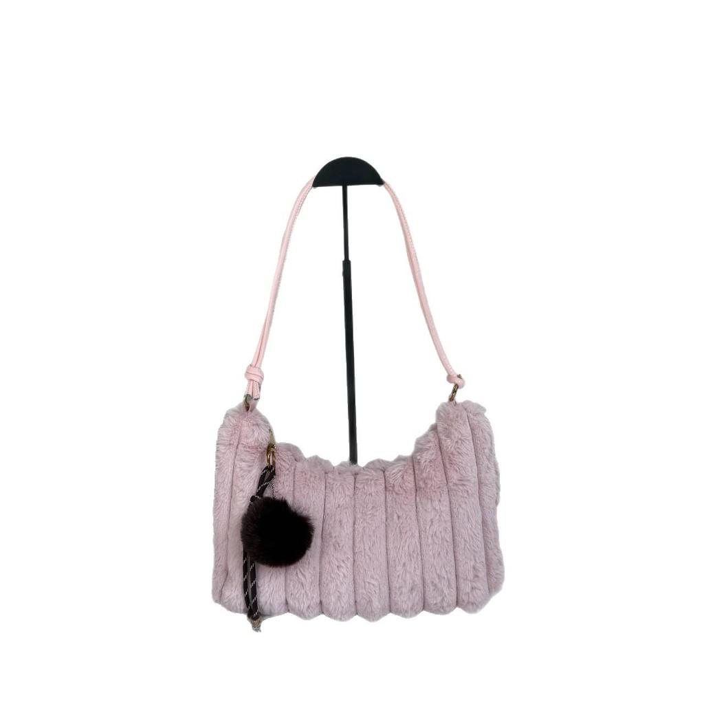 Plush Furry Tote: Trendy Autumn/Winter Versatile Single Shoulder Handbag for Women