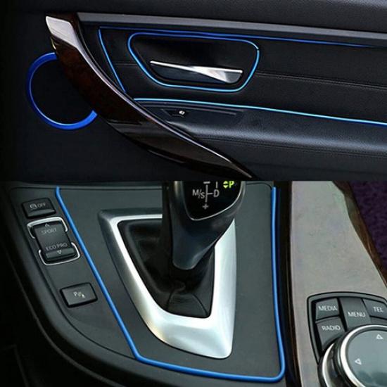 5M Molding Line Blue Point Edge Gap Car Interior Door Panel Decor Accessories