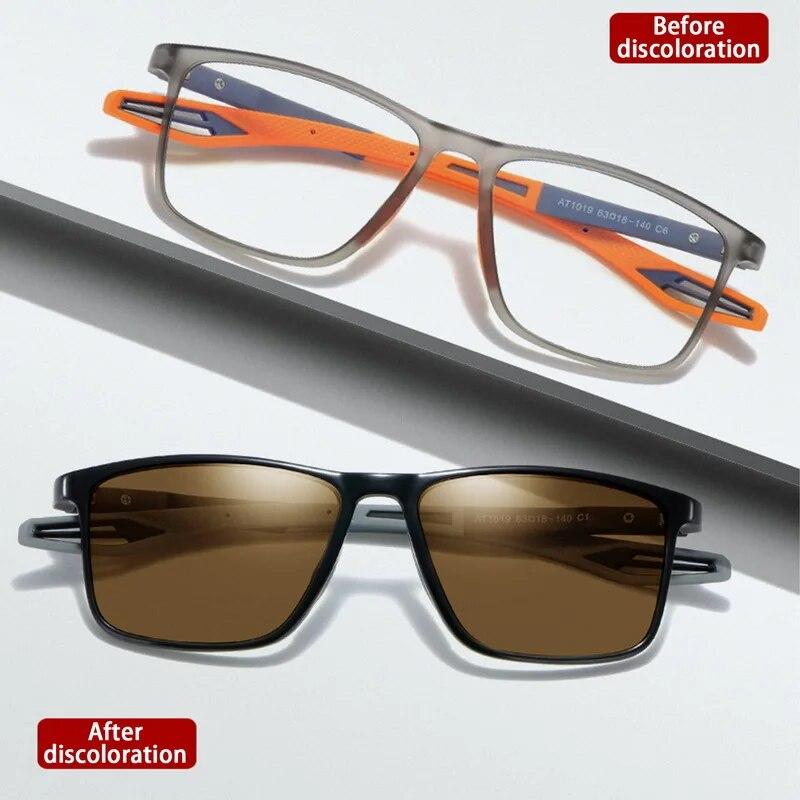 Fashion Photochromic Myopia Glasses Square Classic Women Men Glasses Anti Blue Light Sun Glasses Sports Eyewear Myopia Glasses