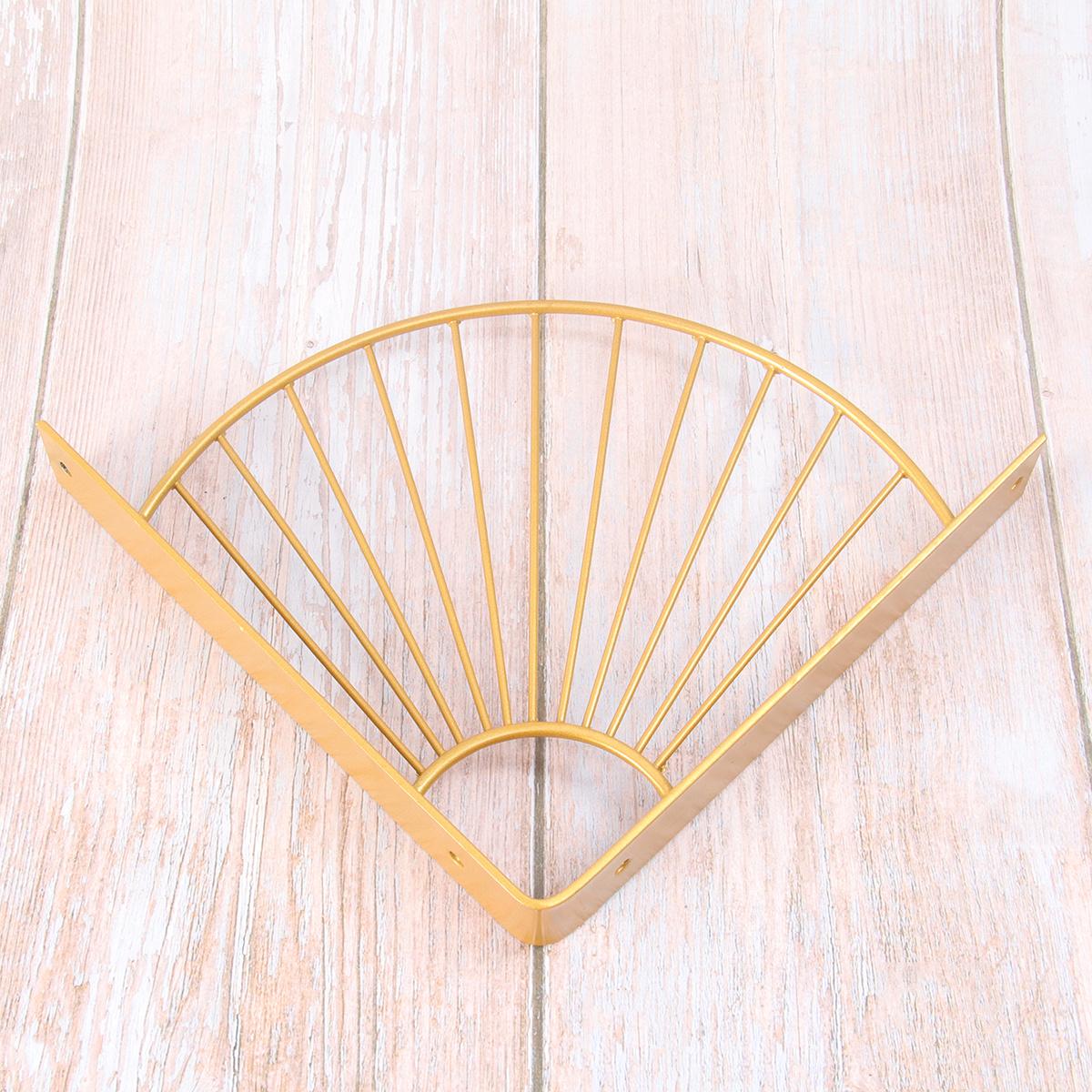 

8pcs Fan Shaped Bracket Heavy Duty Steel Shelf Support Corner Brace For Home Factory Garden Wall Rust Resistant Golden other