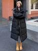 European Women's Stand-Up Collar Knee-Length Puffer Jacket (Winter 2024 Trend)