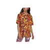adidas All Over Floral Print Crew Neck Short Sleeve T-Shirt Women Tops Multicolor HG1931