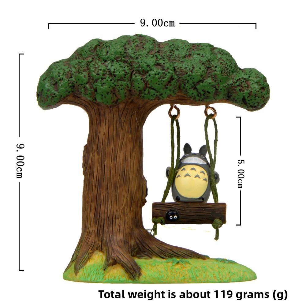 Mon Voisin Totoro Scène de Balançoire Mini Modèle avec Design Créatif Pour Collectionneurs Et Cadeaux