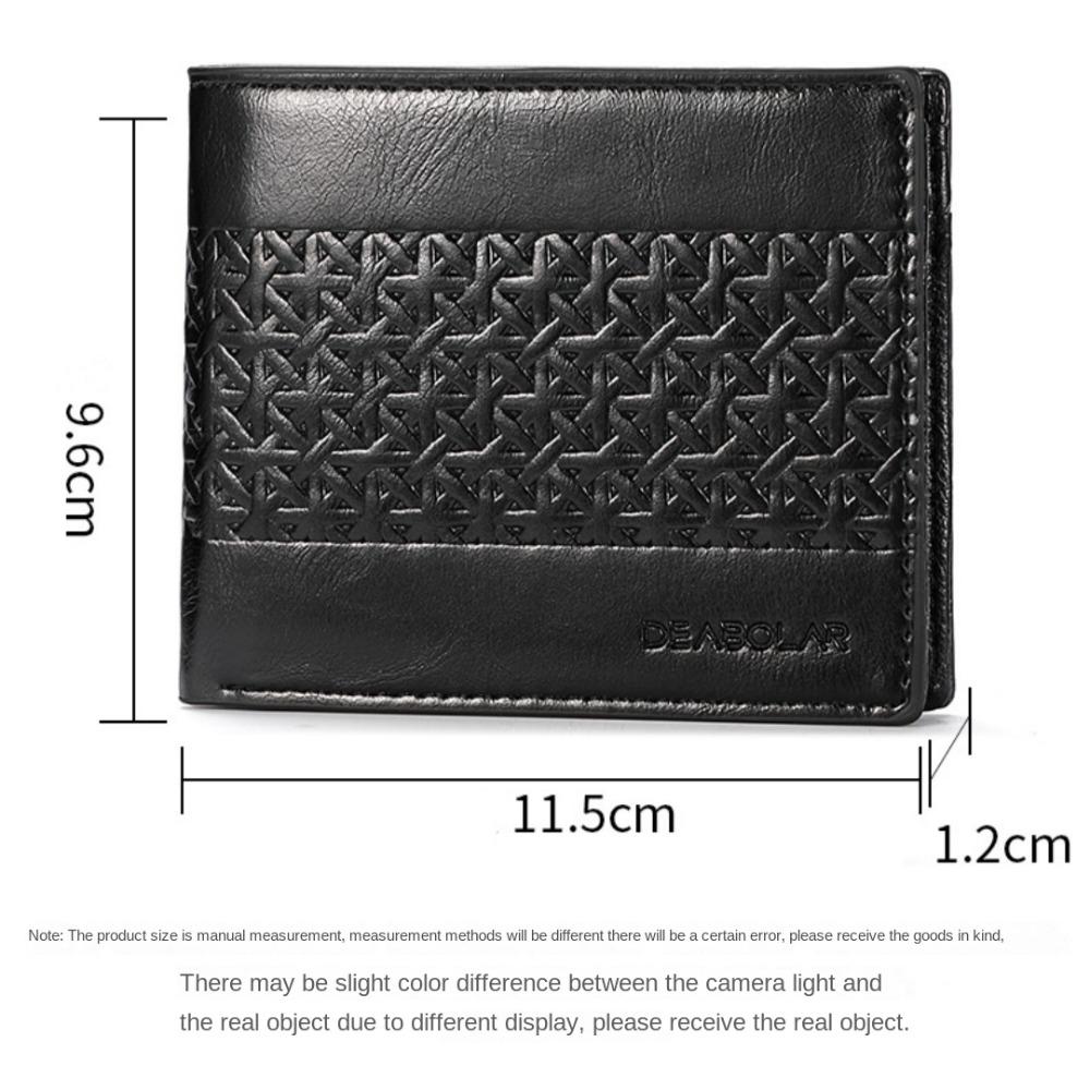 New Embossed Men's Wallet Soft Large Capacity Credit Card Holder Multi-Card PU Leather Short Coin Purses