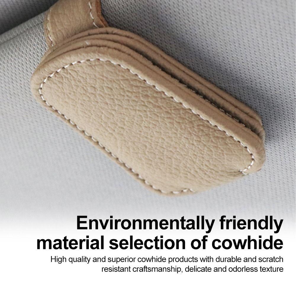 Multifunction Car Glasses Holder Sunshade Pu Leather Glasses Support  Car