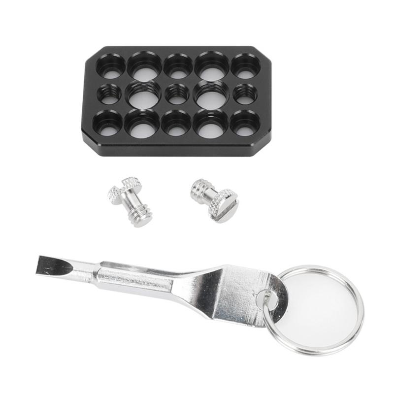 

Portable Aluminum Alloy Photography Mount Plate Double Thread Size For Studio Equipment 1/4 3/8 Inch Screw Compatibility 1