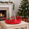 Versatile Tray Set Christmas Decoration Tray Holiday Decor Accessories For Home Red, White For Seasonal Displays