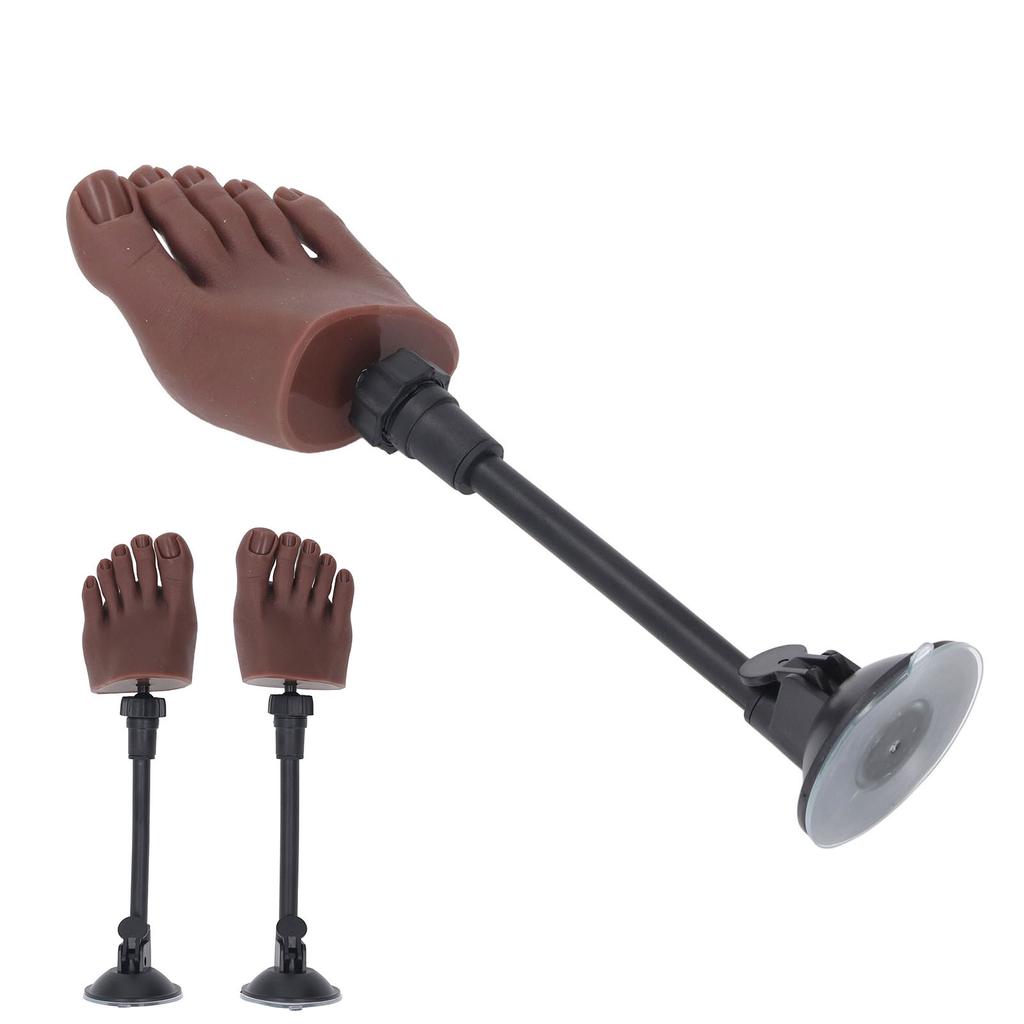 Nail Practice Foot Mannequin with Stand Flexible Bendable Lifelike Soft Silicone Practice Foot for M
