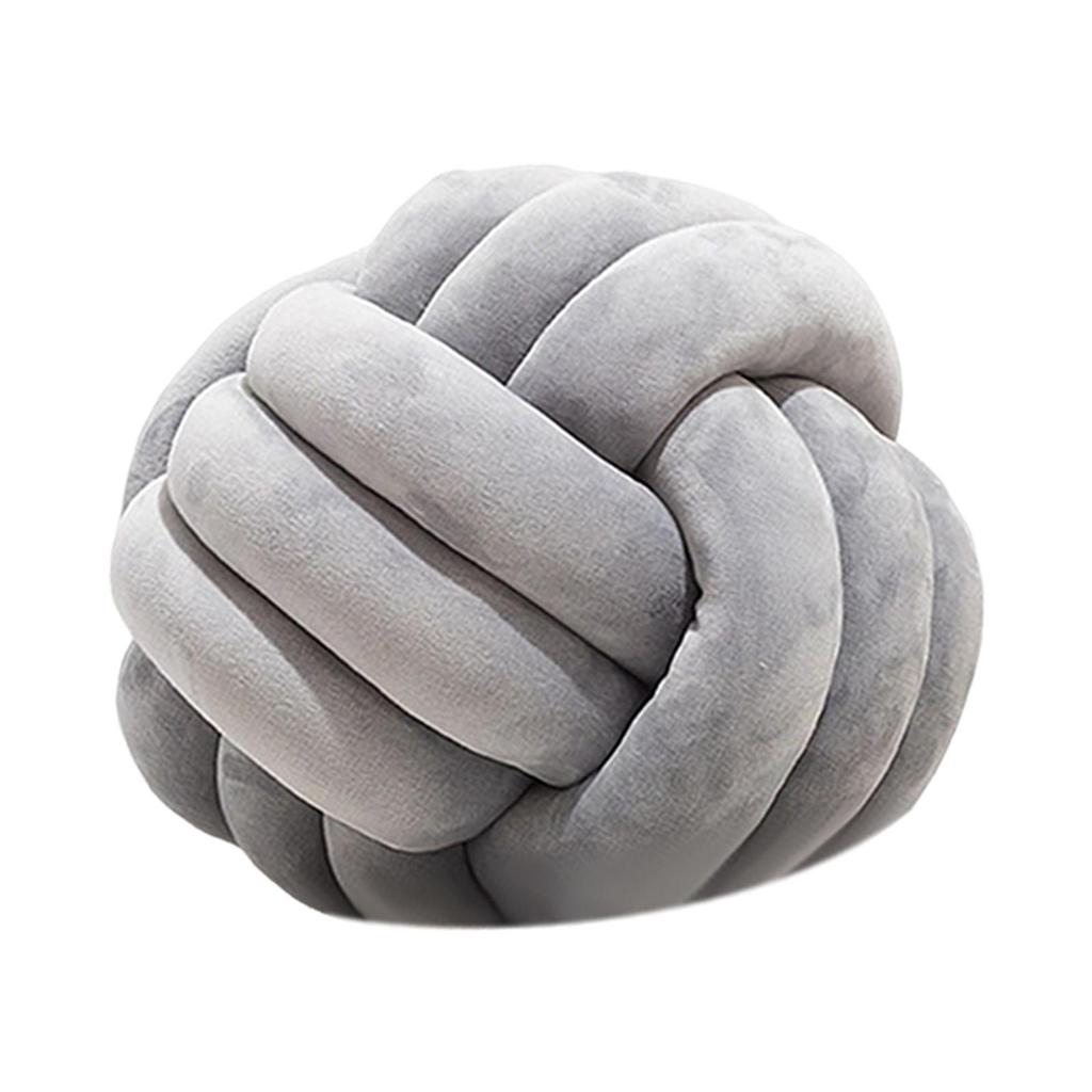Coussin Boule de Nœuds Rond Oreiller Nœud Rond Oreillers Boule de Nœuds Douce Rond Tissé à la Main pour Chambre à Coucher Canapé 8,66 Pouces