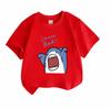 Toddler Kids Boys Girls 100% Cotton Short Sleeve Crew Neck T-Shirt, Cute Cartoon Naughty Shark I'm Not Bad Print Casual Soft Breathable Top for Daily