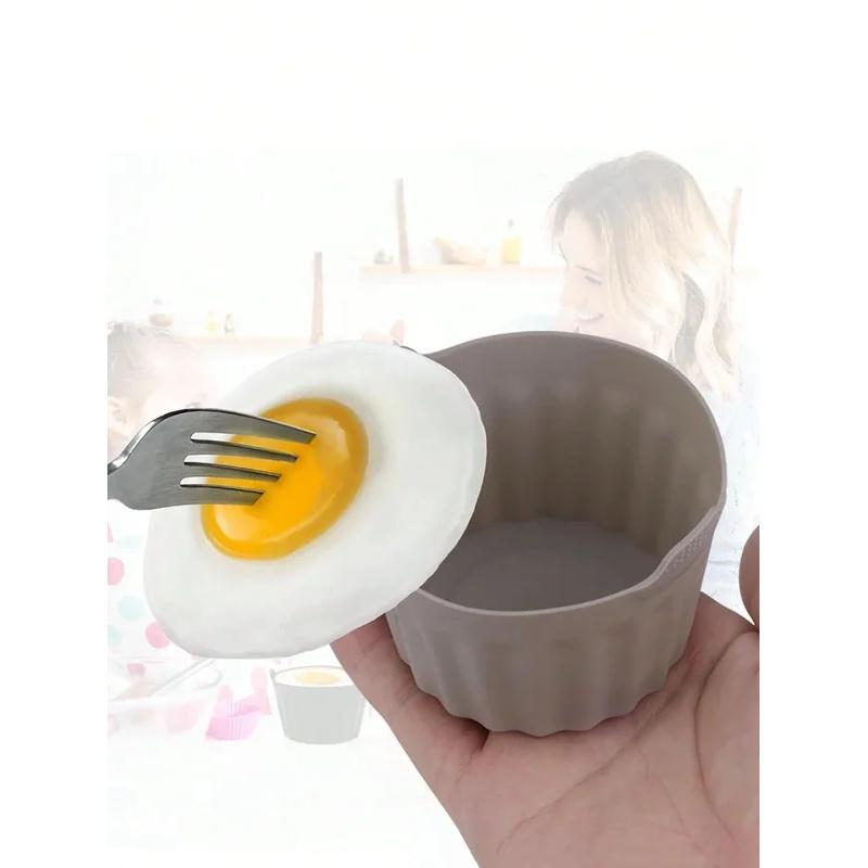 2/4 Stück Ramekins für Heißluftfritteuse Silikon Große Muffinformen Antihaft Eierpochierer Silikonform Backform Leichte Entformung Backen