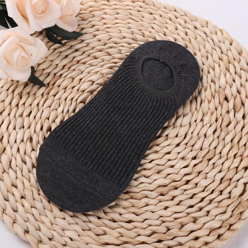 

Женские хлопковые невидимые носки-невидимки, нескользящие летние яркие однотонные силиконовые короткие носки, модные милые тонкие носки-лодочки One size темно-серого