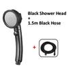 3 Modes Pressurized Shower Head Sliver High Pressure Rainfall  Bathroom Handheld Showerhead Set with Hose and Holder Accessories