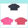 Streetwear-Baumwoll-Crop-Top-T-Shirt für Damen mit lockerer Passform und Retro-Waschung