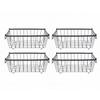 4pcs Freezer Organizer Bins Chest Freezer Storage Baskets with Handles for Sort Frozen Meats Food