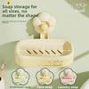 Flower Suction Cup Soap Box, Household Wall-mounted Non-drilling Bathroom Soap Draining Rack, Bathroom Soap Box