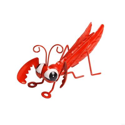 62KD Iron Insect Outdoor Lawn Ornament Yard Accent Metal Insect Display Statues