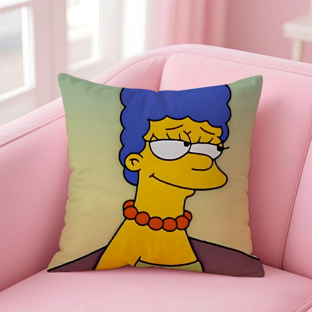 Husa de Pernă Anime S-Simpsons pentru Casă și Mașină, Multi-Scenă - Reversibilă, Moale și Durabilă pentru Utilizare Zilnică