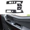 4pcs Carbon Fiber Look Front Door Window Switch Panel Cover Trim Interior Accessories For Ford F-150 XL/XLT/Tremor -